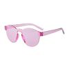 Nuevas gafas de sol con montura de PC integrada, gafas de sol sin montura de color, gafas de sol decorativas para hombres y mujeres, venta al por mayor de fábrica