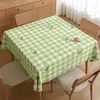 Mantel cuadrado fresco y simple, impermeable, a prueba de aceite, fácil de limpiar, con un elegante diseño a cuadros, adecuado para mesas cuadradas pequeñas, cubierta de mesa de comedor resistente al calor