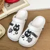 Pantuflas perforadas para mujer, antideslizantes, de suela gruesa, lindas de dibujos animados, para el hogar, para aumentar la altura, antideslizantes, estilo nuevo, para exteriores, de punta cerrada para mujer