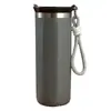 Caneca de café, garrafa térmica, garrafa de água portátil para atividades ao ar livre, estilo americano, alta qualidade, elegante, feita de aço inoxidável 304 com isolamento a vácuo, com alça de transporte, perfeita como presente