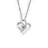 Collar con colgante de diamantes de doble amor para mujer, moda europea y americana, accesorios para el día de San Valentín y bodas.