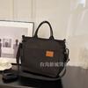 Bolsa de lona grande com grande capacidade, bolsa de ombro mensageiro feminina retrô, bolsa de ombro portátil da moda, bolsa tote multifuncional