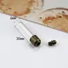 Garrafas de Vidro Atacado 6mm com Tampas de Rosca, Garrafas Esculpidas em Forma de Arroz para Pingente, Pequenas Garrafas de Desejos que Podem Ser Abertas para Guardar Cinábrio, Pingentes de Garrafa Vazia