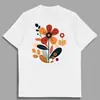 Camiseta de Algodão Pesado com Estampa, Nova Verão 2025 Manga Curta Tops Streetwear Largos para Homens e Mulheres