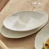 Prato de Peixe Cerâmico de Fábrica para Uso Doméstico, Prato para Peixe Cozido no Vapor, Sensação de Luxo Leve de Alta Qualidade, Prato Fundo Oval, Prato para Legumes, Prato de Salada, Novo Modelo 2026