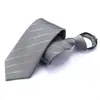 Sem Gravata Masculino Preto Formal de Negócios Zíper Cinza Fácil de Puxar Preguiçoso Terno Moderno Cinza Claro Padrão Escuro