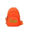 Bolsa de peito com letra para crianças estilo coreano moderna legal verão novo leve casual jardim de infância meninos e meninas ombro transversal cintura bolsa