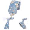 Fornecimento Direto da Fábrica Nova Gravata de Algodão Jeans Estampada Moda Casual Masculina Floral Grande Floral Pequeno