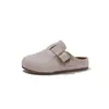 Chinelos Infantis Estilo Birkenstock para Meninas, Novo Modelo Primavera e Outono 2026, Meio Chinelo Fechado para Exterior, Sapatos Preguiçosos de Alta Qualidade, Chinelos da Moda