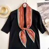 Pañuelo de Seda Pequeño Angulado Rouyun 2026 para Mujer, Elegante y Sofisticado, Pañuelo para Cuello Estilo Coreano y Japonés, Pañuelo de Cinta, Pañuelo para Cuello Estilo Coreano