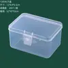 Caja de Plástico PP Transparente Caja de Almacenamiento Rectangular Papelería Joyería Piezas Empaque Caja Vacía Caja de Almacenamiento a Prueba de Polvo para Escritorio