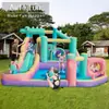 Castillo Inflable para Interiores Cama Elástica Pequeña Piscina de Pelotas Tobogán de Agua Parque Infantil Castillo Inflable