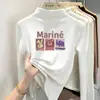 Camada de base de fleece escovado da moda para meninas, outono e inverno, para crianças mais velhas, com estampas de desenhos animados fofas, top quente de manga comprida
