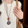 Verano Relajado~Collar con Colgante de Flor Tejida Estilo Étnico Bohemio para Mujer Accesorio Largo Estilo Vacaciones Retro