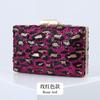 Bolsa de noite de estampa de leopardo estilo europeu e americano transfronteiriça, bolsa clutch de vestido de contas, temperamento, bolsa de noiva, atacado de fábrica, bolsa feminina