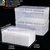 Caja de plástico para bastoncillos de algodón caja cosmética de PP rejilla simple doble caja de embalaje para bastoncillos de algodón de lápiz labial caja de almacenamiento para desmaquillante