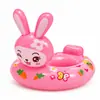Anillo inflable de natación de PVC para niños, anillo de natación de dibujos animados de conejo rosa, asiento de natación para bebé, anillo para piscina, juego en el agua, juguete acuático