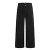 Calça Jeans Lisa Estilo Americano, Calça Longa de Corte Reto, Vibe Streetwear Masculina, Estilo Básico Solto, Calça Dad Solta, Larga Longa