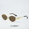 Óculos de sol femininos de moda com armação de metal e hastes de acetato, estilo old money de alta qualidade