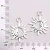 Aleación de Plata Antigua Dorada Serie Sol Sol Hueco de Imitación Pulsera Collar Colgante Accesorio DIY