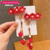 Tocado de horquilla para niña, tocado de niña pequeña, flor, linda peluca, trenza, lazo de niña, horquilla, accesorios para el cabello de Año Nuevo