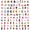 100 Pegatinas de Graffiti Inspiradoras para Niñas Negras, Cuaderno DIY, Funda de Teléfono, Equipaje, Pegatinas Impermeables de PVC