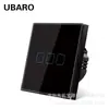 Panel de interruptor táctil de vidrio templado estándar europeo tipo 86 transfronterizo Control de fuego único Control único Interruptor con sensor táctil Venta al por mayor