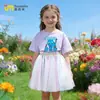 Camiseta linda de manga corta de grupo de chicas Kpop Girls' Falda de malla elegante para niños Falda de verano transpirable Falda de cintura para niños 7