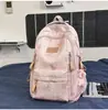 Nueva mochila estilo coreano ins con estampado de oso para niñas, alto atractivo estético, mochila multi-compartimento estilo universitario para estudiantes de secundaria y preparatoria