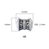 S999 Pie de Plata Mate Filigrana Antigua Moneda de Cobre Hueca Patrón Tejido de Loto Cuentas Cuentas de Plata Pulsera Manualidades DIY Accesorios de Plata