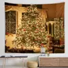 Tapiz de Navidad Decoración de Habitación de Dormitorio Tela Tela de Fondo de Navidad Colgante de Cabecera de Dormitorio Regalo de Vacaciones Estilo Nórdico