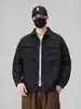 Coleção nova de primavera de alta qualidade: jaqueta camisa casual, corte tridimensional, cor sólida, moderna, versátil e estilosa, estilo workwear
