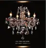 Candelabro de estilo europeo lámpara de cristal creativa negro gris sala de estar comedor retro simple estudio iluminación posmoderna dormitorio