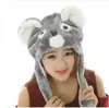 Chapéu de pelúcia grosso de inverno com desenho de animal, chapéu de performance para adultos e crianças, chapéu com proteção para as orelhas, adereços de performance