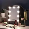 Espejo de maquillaje LED espejo de bombillas Hollywood 12 bombillas espejo de tocador de escritorio tres teclas tres colores atenuación continua