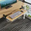 Bandeja para Teclado Debajo del Escritorio Sin Taladro Tablero de Extensión de Escritorio de Oficina Cajón de Almacenamiento para Ratón de Computadora Carril Deslizante Soporte de Clip