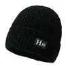 Nuevo Gorro de Punto con Forro de Terciopelo para Hombre Otoño e Invierno Moda Juvenil Protección para los Oídos Gorro de Lana Gorro Pullover para Deportes al Aire Libre