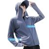 Roupas de proteção solar masculinas respiráveis de seda de gelo Proteção UV 2024 Novo verão fino pesca masculina casaco com capuz