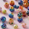 Pulseira Colar de Latão com Pingente Gota de Óleo Esmalte Azul Queimado e Contas Cloisonné Vintage Material: Contas de Lótus com Fundo de Nuvem