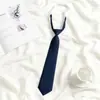 Corbata Azul Estilo Universitario Jk Camisa Perezosa Sin Corbata Accesorios Uniforme Académico Rayado Japonés Pajarita para Mujer Atada a Mano Hombre Dk