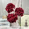 Hortênsia Artificial de 3 Cabeças tipo Doce, Flores Artificiais para Buquês de Casamento, Arte Floral Feita à Mão para Decoração de Salão de Casamento, Parede de Flores e Arranjos de Chão DIY