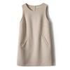 Primavera y Otoño para Mujer Nuevo de alta calidad Elegante a la Moda y Elegante Color Sólido Doble Cara Wade Apilado Chaleco sin Mangas para vestido Mujer