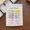 Presilha Colorida de Xadrez para Bebê com Estampa de Onda Gota d'Água Presilha de Cabelo para Franja Lateral de Menina Cabelo Fino Presilhas Acessórios de Cabelo