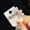 Pinza para el Cabello con Lazo de Diamante Rosa Brillante Estilo K para Mujer, Gama Alta, Rejuvenecedor, Cabello Suelto, Pinza de Pico de Pato, Nuevo Elegante Accesorio para el Cabello