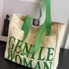 Bolso de lona para estudiantes universitarios, bolso de mano de gran capacidad para mujer, bolso de hombro combinable para ir al trabajo, verano 2023