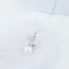 Collar de perlas de hadas de flores de plata esterlina s925 con cadena para clavícula, colgante de elfo con cuentas, accesorios de diamantes de moda de estilo coreano.
