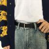 Cinturón Sencillo para Hombre Estilo Hong Kong para el Trabajo Cinturón para Pantalones Estilo Coreano de Hombre Moda Juvenil Casual Cinturón para Estudiantes