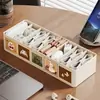 Caja de Almacenamiento de Cables de Datos para Escritorio, Compartimentos Múltiples, Cargador de Cable, Cargador de Audífonos, Organizador de Artículos Varios, Caja de Gestión de Cables
