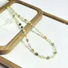 Nuevo Collar de Cristal Natural con Cuentas Estilo Chino, Cadena Exquisita de Piedra Natural de Cristal de Colores para Clavícula, Regalo para Mejor Amiga, Cadena para Suéter