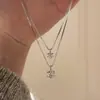 Collar de Diamante Único de Seis Garras para Mujer, Lujo Ligero Nicho Moda de Gama Alta Estilo Ins Versátil Exquisito Accesorios de Cadena para Clavícula Venta al por Mayor